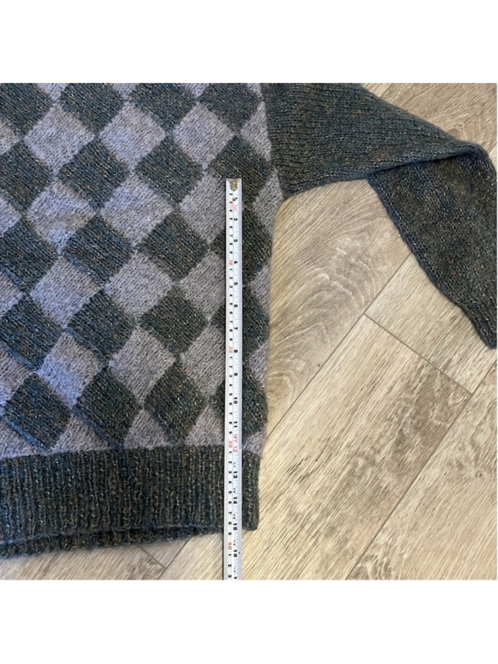 PIERRE CAVALLO Vintage Mohair Blend Diamond Pattern Sweater, S/M - Picture 9 of 10